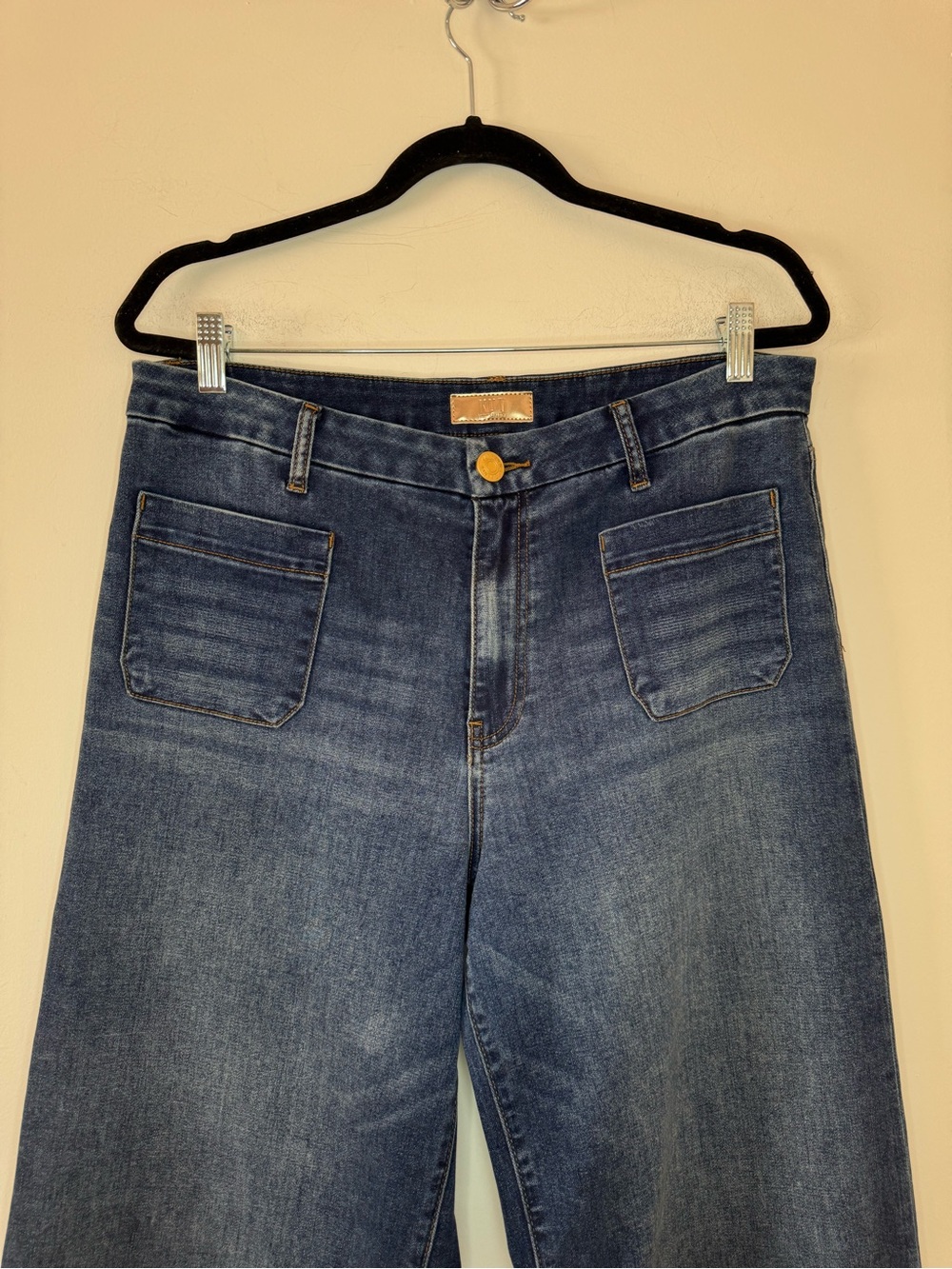 KUT from the Kloth Women's Meg High Rise Wide Leg Patch Pockets Jeans Size 12 - Picture 5 of 15